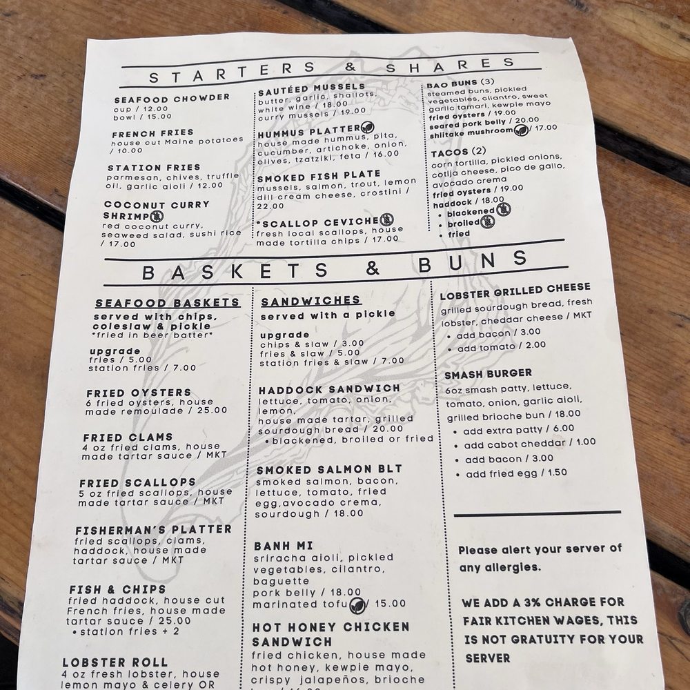 Shuck Station - Menu - Seafood Near Me - Newcastle, Maine
