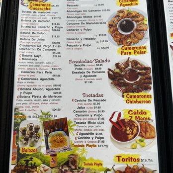 Mariscos La Playita - Menu - Mexican Near Me - Tulsa, Oklahoma