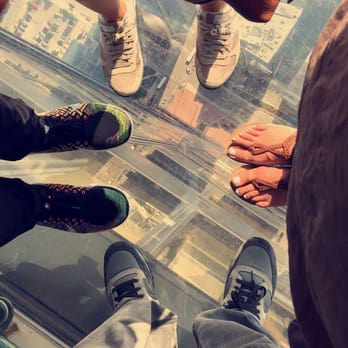 Skydeck Chicago - Tried not to look down while taking this pic - Observatories Near Me - Chicago, Illinois