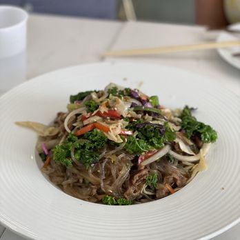 Bites & Bashes Cafe - Glass noodle with added Bulgogi - Cafes Near Me - Lomita, California