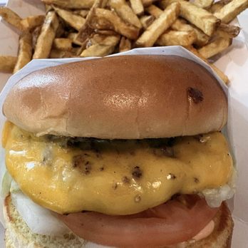 Burger Royale - I was so hungry I did t notice this is not the best pic of the burger b trust me - it was delicious and MADE FRESH. - Burgers Near Me - Columbus, Ohio