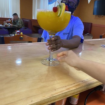 El Paraiso - This is our large mango margarita for 9.99! (Flavor is 2 dollars extra ) happy hour 15% off . Ya don't wanna miss out on this deal - Mexican Near Me - Columbia, South Carolina