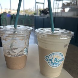 Satisfy Your Soul smoothie and Ground Swell smoothie.