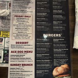 GoWanda Brewing at the Wicked Glen - Menu back