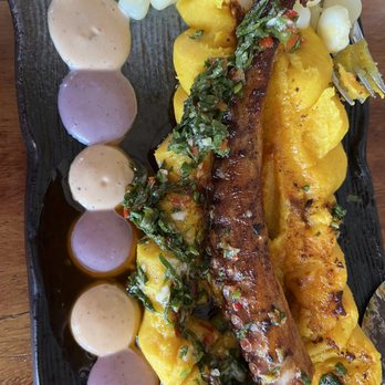 Ayawaska Hilltop - Delicious grilled octopus with amazing puréed potatoes, corn, sauce - Peruvian Near Me - Novato, California Ayawaska Hilltop - Delicious grilled octopus with amazing puréed potatoes, corn, sauce - Peruvian Near Me - Novato, California