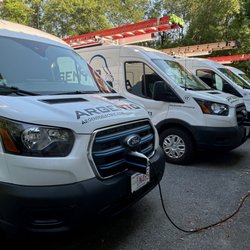 Argento Electric - Several of our Service Vans are Electric. Here they are charging at the end of the day!