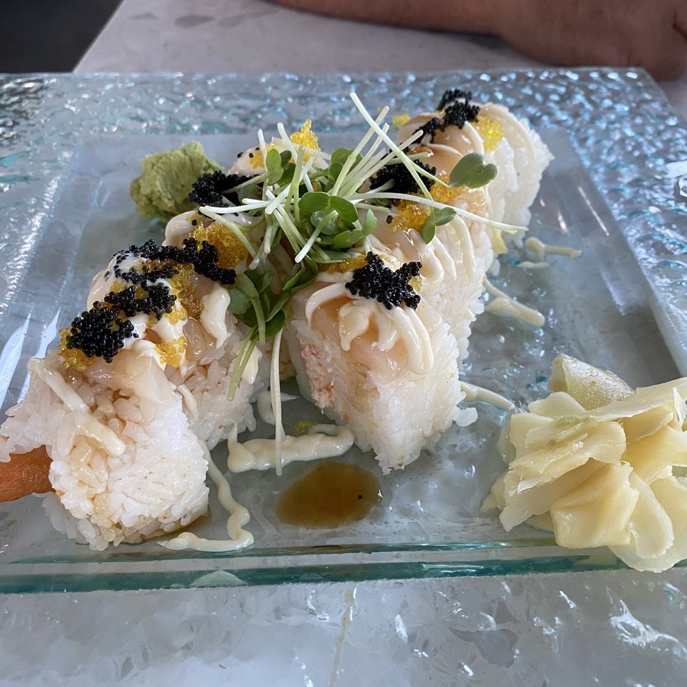 Amici Sushi - Can't remember the name of the sushi but it had shrimp tempura, crab salad, with scallops. - Sushi Bars Near Me - Lathrop, California Amici Sushi - Can't remember the name of the sushi but it had shrimp tempura, crab salad, with scallops. - Sushi Bars Near Me - Lathrop, California