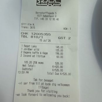 Paafuglens Bistro - Inflated bill - Bistros Near Me - Copenhagen, 84 Paafuglens Bistro - Inflated bill - Bistros Near Me - Copenhagen, 84