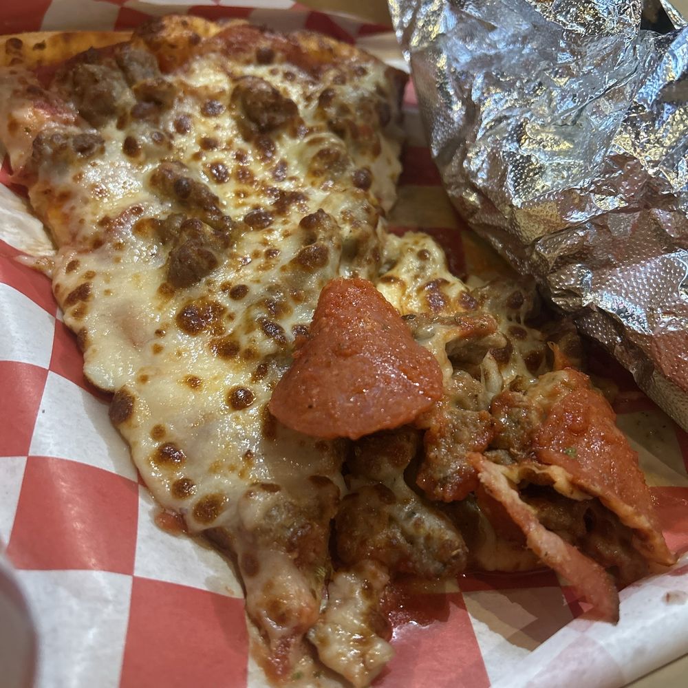 Anthony’s Pizzeria - My slice of pepperoni and sausage pizza - Pizza Near Me - Fayetteville, Georgia