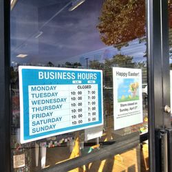 Store hours.