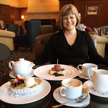 Harvest Room - Mom enjoying the desserts - Breakfast & Brunch Near Me - Edmonton, Alberta