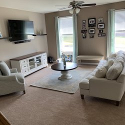 Havertys Furniture - Gianna sofa, Newport tv stand, Bria chair and Rowan coffee table. Absolutely beautiful quality furniture!