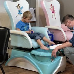 Solar Nails Spa - Grandson had a blast and loved his mani/pedi!