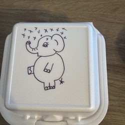 Pancakes & Burgers - Some of the staff draw fun pictures in your to go box