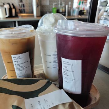 Starbucks - Sweet vanilla creme cold brew, vanilla bean Frappuccino, passion tango tea, banana nut bread. - Coffee & Tea Near Me - Augusta, Georgia Starbucks - Sweet vanilla creme cold brew, vanilla bean Frappuccino, passion tango tea, banana nut bread. - Coffee & Tea Near Me - Augusta, Georgia