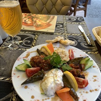 Ozi Pizza And Pasta - Mezzo plate with beer. Not a lot of place serve alcohol - Pizza Near Me - Istanbul, 34 Ozi Pizza And Pasta - Mezzo plate with beer. Not a lot of place serve alcohol - Pizza Near Me - Istanbul, 34