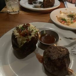 Filet Mignon and Loaded baked Potato Filet Mignon and Loaded baked Potato