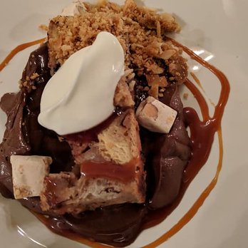 Mark Nargi - brioche | chocolate-coconut custard | almond nougat | coconut biscuit | caramel sauce | creme fraiche - Caterers Near Me Mark Nargi - brioche | chocolate-coconut custard | almond nougat | coconut biscuit | caramel sauce | creme fraiche - Caterers Near Me