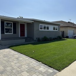 Front lawn and flower bed.