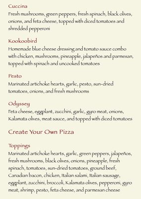 Menu photo 1 Santorini Pizza & Pasta Seattle, WA Menu photo 1 Santorini Pizza & Pasta Seattle, WA