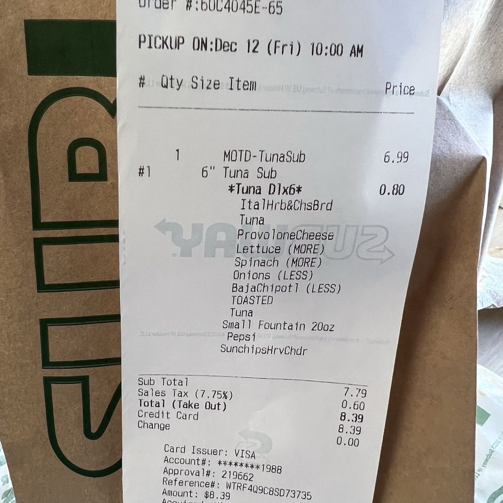 Subway - I always pay for bigger portions and the worker always shorts me. - Sandwiches Near Me - Perris, California Subway - I always pay for bigger portions and the worker always shorts me. - Sandwiches Near Me - Perris, California