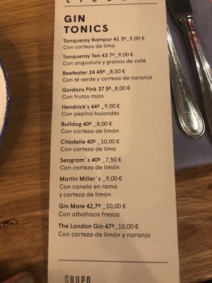 Menu photo 2 La Musa Madrid, M