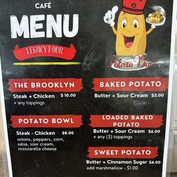 Legacy Four Potato Bar - Menu - Pizza Near Me - Middletown, Ohio