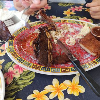 Hula Hands Restaurant - The whole plate halala gone in 5 mnts - Hawaiian Near Me - Anchorage, Alaska