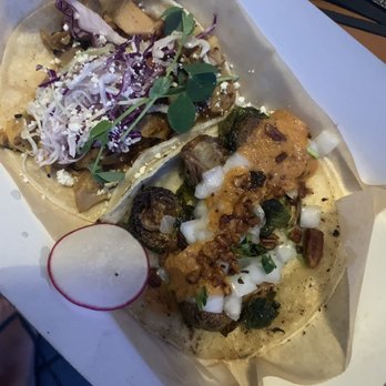 Block Taco - Brussels sprout taco and bbq chicken - Tacos Near Me - Wilmington, North Carolina Block Taco - Brussels sprout taco and bbq chicken - Tacos Near Me - Wilmington, North Carolina
