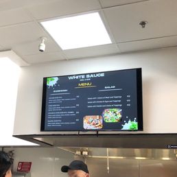 Menu over order area Menu over order area
