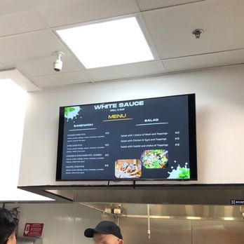 White Sauce Grill & Bar - Menu over order area - Salad Near Me - Chapel Hill, North Carolina White Sauce Grill & Bar - Menu over order area - Salad Near Me - Chapel Hill, North Carolina