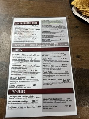 Menu photo 1 Wako Taco Waco, TX