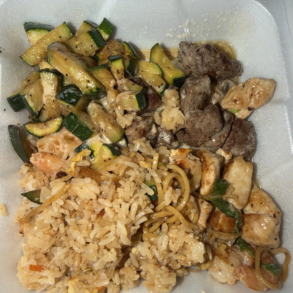 Benihana - Steak, shrimp and chicken and rice with noodles. Plain food. - Sushi Bars Near Me - Maple Grove, Minnesota Benihana - Steak, shrimp and chicken and rice with noodles. Plain food. - Sushi Bars Near Me - Maple Grove, Minnesota