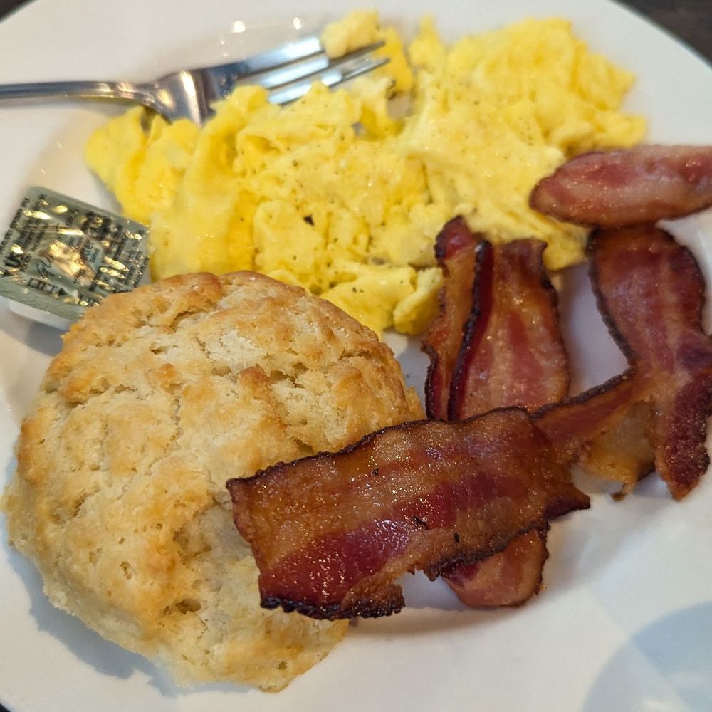 B Matthews Eatery - Standard breakfast can't go wrong. Delicious bacon and biscuits! - New American Near Me - Savannah, Georgia B Matthews Eatery - Standard breakfast can't go wrong. Delicious bacon and biscuits! - New American Near Me - Savannah, Georgia