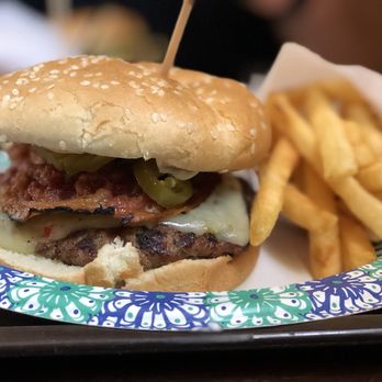 The Chuck Box - Guacamole bacon burger & French fries - Burgers Near Me - Tempe, Arizona The Chuck Box - Guacamole bacon burger & French fries - Burgers Near Me - Tempe, Arizona