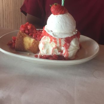 Connors Steak & Seafood - Birthday strawberry shortcake! - Seafood Near Me - Franklin, Tennessee