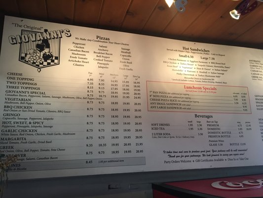 Menu photo 4 Giovanni's Pizza Carpinteria Carpinteria, CA