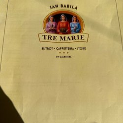 Grand Café Tre Marie - Menu