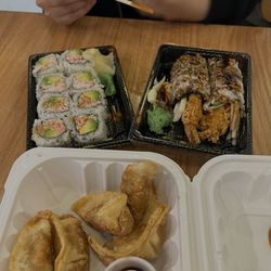 Teriyaki One - California roll  Shrimp tempura Fried chicken dumplings