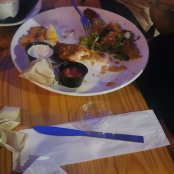 Down Under Restaurant - Would love to show you how amazing the Combo Plate for 2  looked before we ate it all but it too late.  Tasted amazing!! - Seafood Near Me - Fernandina Beach, Florida