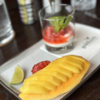 Goldfinch Tavern - First of three course brunch Papaya Mango Fruit Cocktail - Seafood Near Me - Seattle, Washington Goldfinch Tavern - First of three course brunch Papaya Mango Fruit Cocktail - Seafood Near Me - Seattle, Washington
