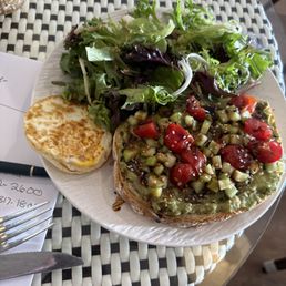 Avocado toast with an egg so bomb