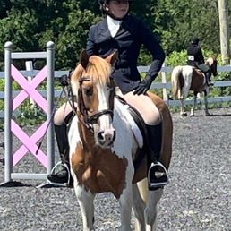 At a horse show after taking lessons for 2 years At a horse show after taking lessons for 2 years
