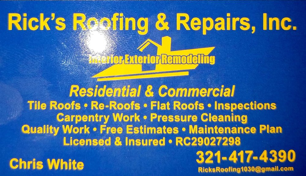 Slide of Rick's Roofing and Repair