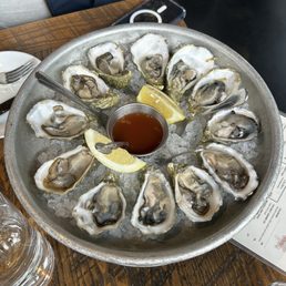 Oyster happy hour $1 each (limited 6 per person) Oyster happy hour $1 each (limited 6 per person)