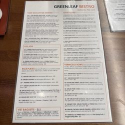 Green Leaf Bistro - Menu