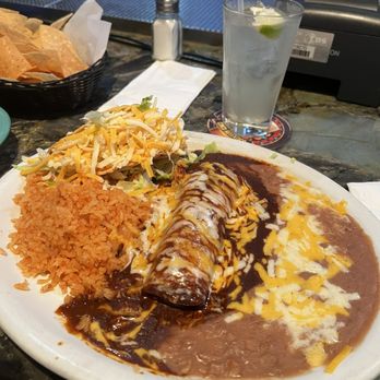 Burnt Tortilla - 6. One Chicken Enchilada and Taco Combo - Mexican Near Me - Gardena, California