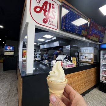 AJ's Hot Chicken - Complimentary ice cream in store! - Chicken Shop Near Me - Richardson, Texas
