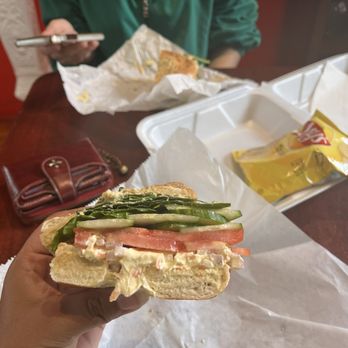 Dunedin Bagels & Deli - Hummus veggie on everything bagel - Delis Near Me - Dunedin, Florida