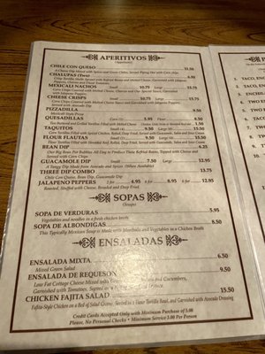 Menu photo 7 Mexicali Restaurants Bakersfield, CA